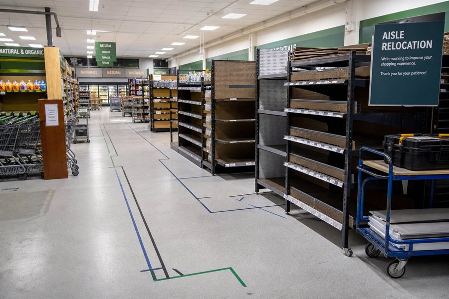 Adequação de layout em supermercado